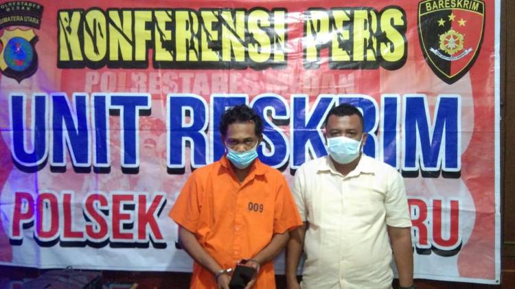 Pelaku Pencurian HP di Jalan Darussalam Berhasil Dibekuk Petugas Reskrim Polsek Medan Baru