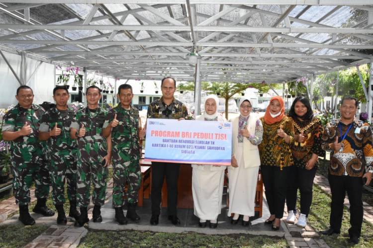 Korem 023/KS Terima Bantuan CSR Bank BRI untuk Membangun Gedung Sekolah Yayasan TK Kartika