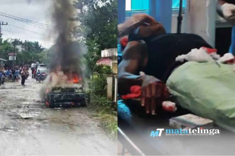 Bentrok Dua OKP di Langkat, Pria Dibacok dan Mobil Dibakar