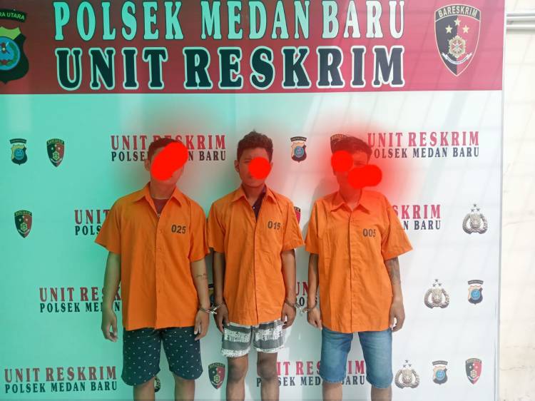 Belasan Kali Beraksi, Polsek Medan Baru Bekuk  Kawanan Perampok