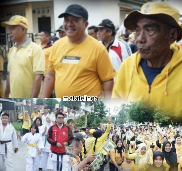 Gerak Jalan Sehat Gebyar HUT Partai Gorkar Ke-58 Dilepas Wabup Asahan