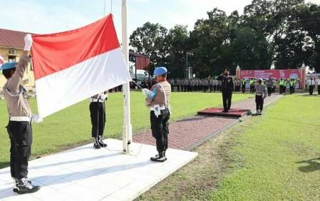 Upacara Peringatan ke-94 Hari Sumpah Pemuda Digelar Polres Labuhanbatu