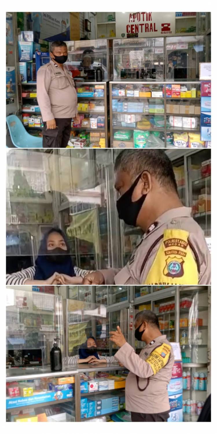 Personel Polsek Medan Timur Sambangi Apotek