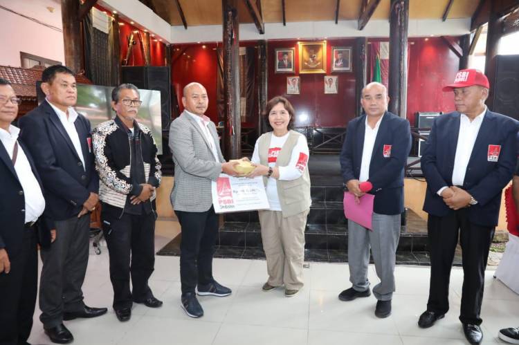 Bupati Taput Terima Bantuan Bencana Alam Gempa Bumi Dari PSBI