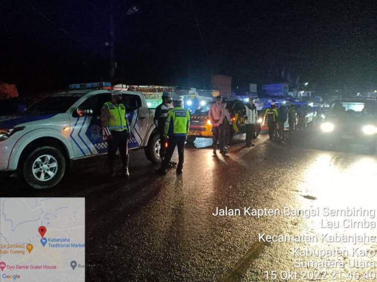 Jaga Kondusifitas Polres Tanah Karo Patroli Skala Besar