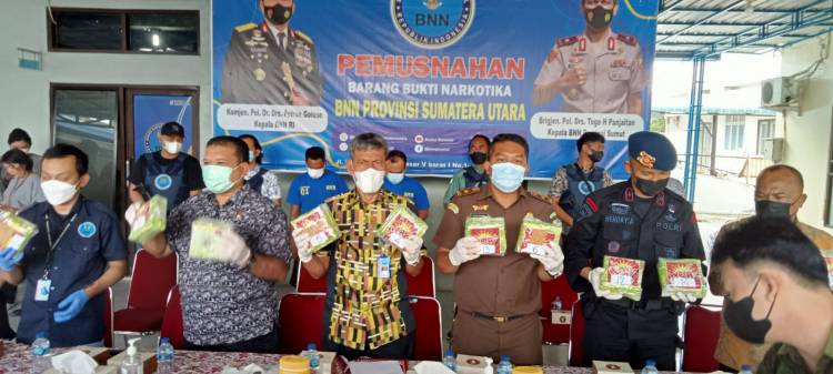 BNNP Sumut Gagalkan Pengiriman 21 Kg Sabu ke Jambi