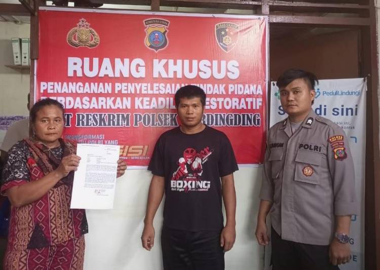 Melalui Restorative Justice, Polres Tanah Karo Berhasil Mediasi Perkara Penganiayaan di Mardingding