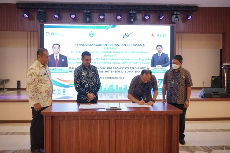 PLN dan DPMPPTSP Sumut Tandatangani Perjanjian Kerjasama