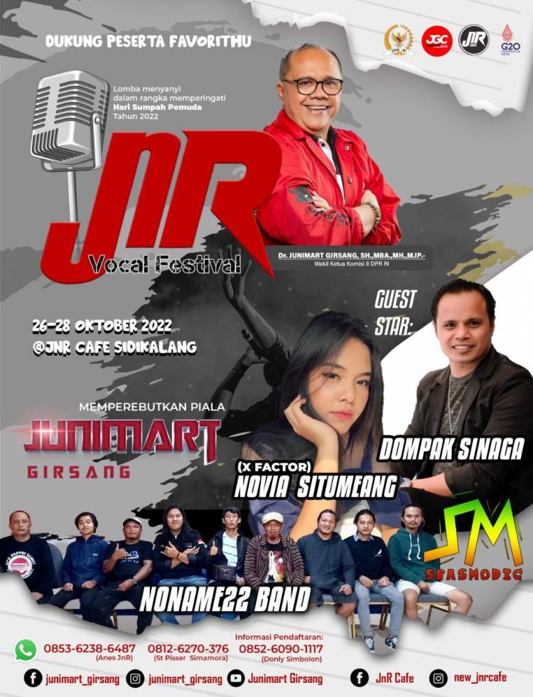 Dalam Rangka Hari Sumpah Pemuda , Junimart Girsang Adakan Festival Vokal