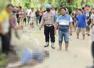 Warga Bilah Hilir Geger dengan Temuan Mayat Wanita di Perkebunan