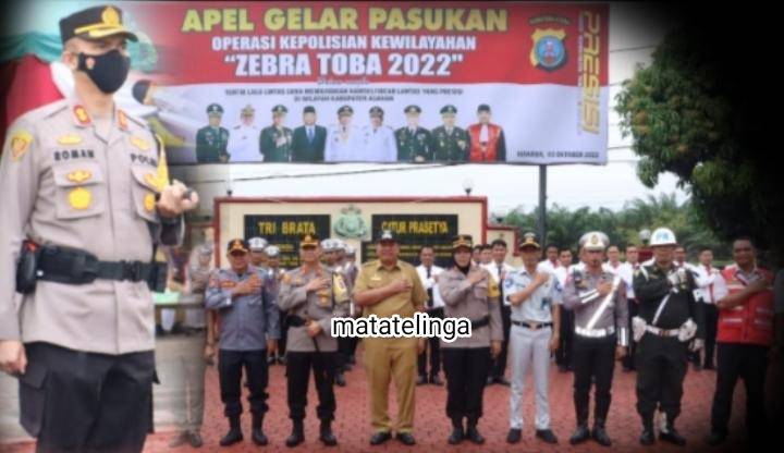 Kapolres Asahan Pimpin Gelar Pasukan Ops.Zebra Toba 2022