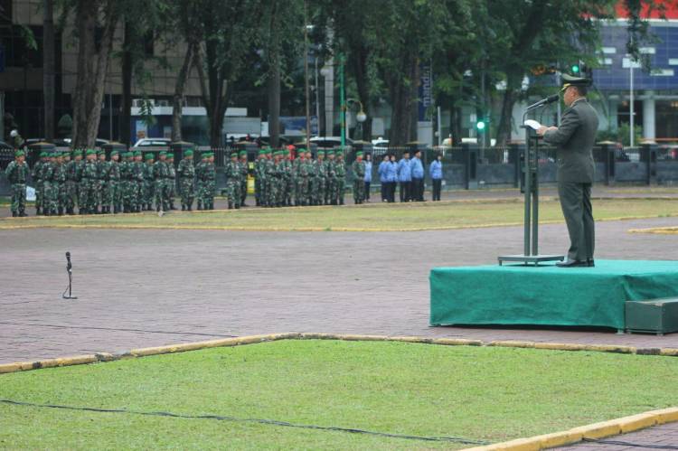 Peringati Hari Sumpah Pemuda Ke-94 Kodim 0201/Medan Gelar Upacara