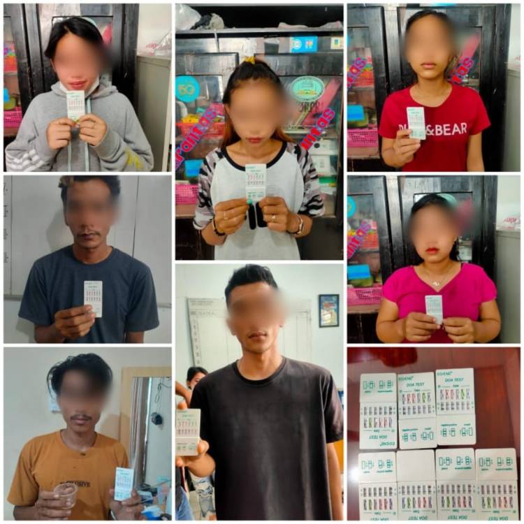 Kos-Kosan Di Tebingtinggi Di Gerebek BNN  7 Remaja Positif Narkoba Diamankan