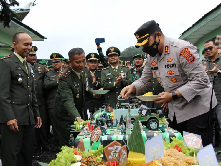 Polres Tanah Karo Berikan Surprise ke Kodim 0205/TK dan Yonif 125/Simbisa