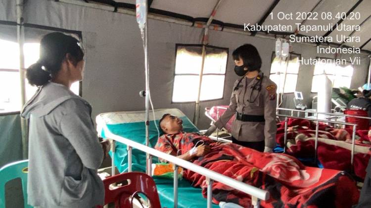 Polda Sumut dan Forkopimda Taput Evakuasi Korban Gempa