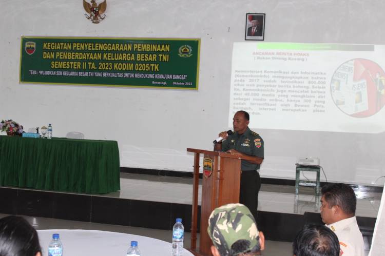 Kodim 0205/TK Melakukan Pembinaan Dan Pemberdayaan KBT