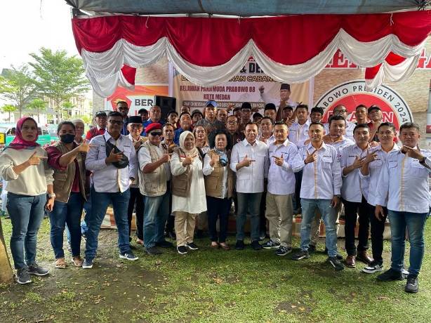 Relawan Panji Muda Prabowo 08 Kota Medan dilantik