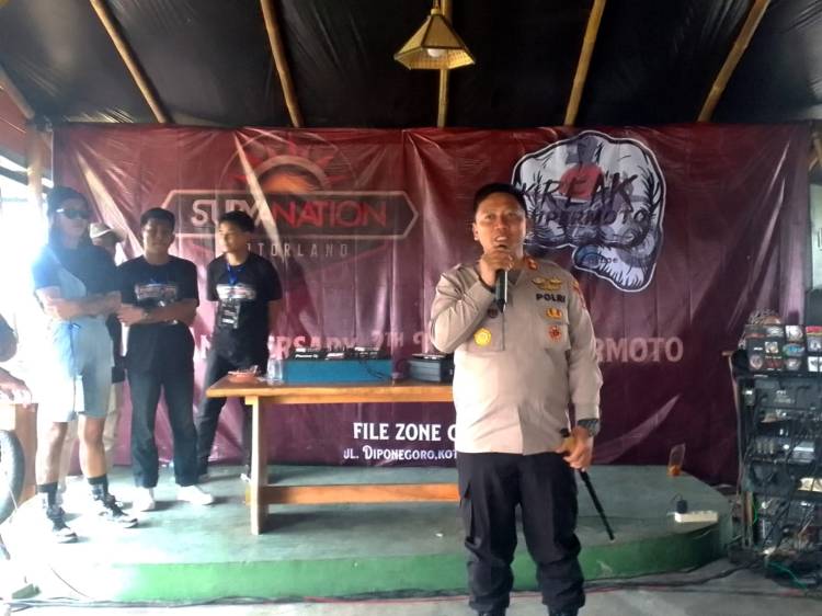 Hadiri Anivv Genk Motor, Kapolres Binjai Bagikan Hadiah SIM Gratis