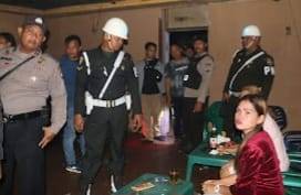 Polres Langkat Bersama Tim Gabungan Gelar Razia THM