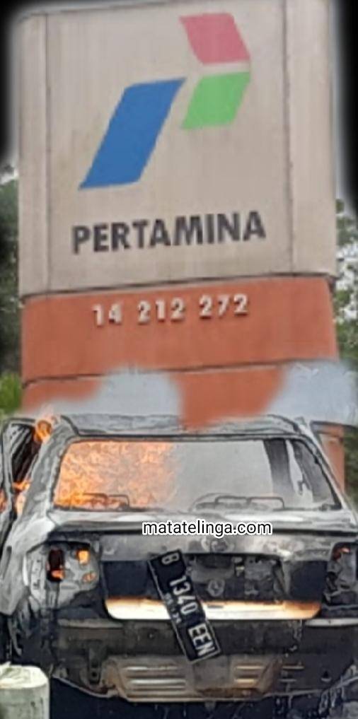 Usai Isi BBM Dalam Jerigen, Toyota Vios Meledak Dan Terbakar