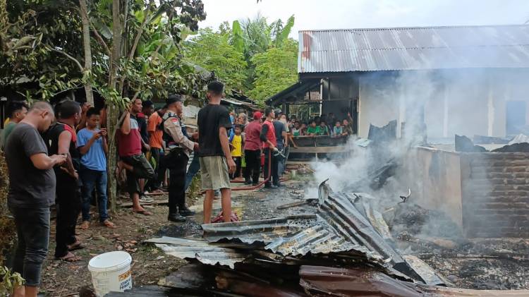 Satu Unit Rumah Terbakar di Samudera, Polisi Amankan TKP
