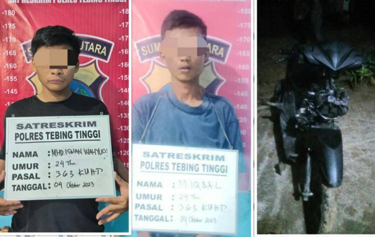 Sebelum 24 Jam, 2 Pelaku Curanmor Berhasil Dibekuk