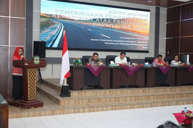 Wali Kota Bersama BPK RI Sumut Entry Meeting Pemeriksaan Pendahuluan Kepatuhan Atas Pengadaan Barang dan Jasa TA 2023