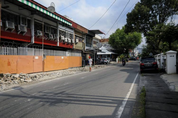 Dinas SDABMBK Bangun Saluran Drainase Baru di Jalan Tengku Umar
