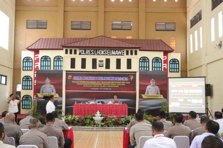 Kapolres Lhokseumawe Buka Latpra Ops Mantap Brata Seulawah 2023-2024