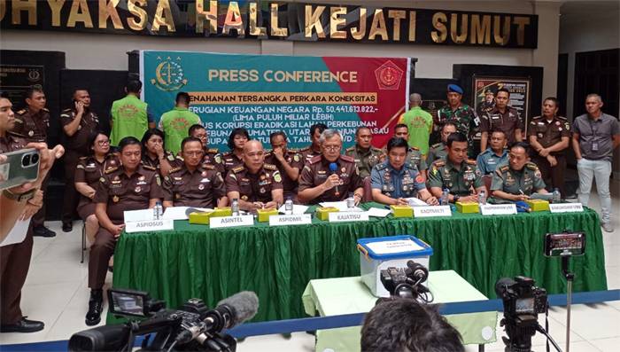 Perkara Koneksitas, Kejati Sumut Tahan 2 Tersangka Sipil dan 1 Oknum Militer Diduga Korupsi Rp50,4 M