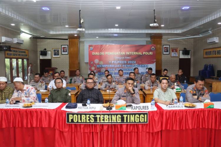 Guna Memperkuat Internal Polri, Polres Tebingtinggi Gelar Zoom Meeting Dengan Humas Mabes Polri