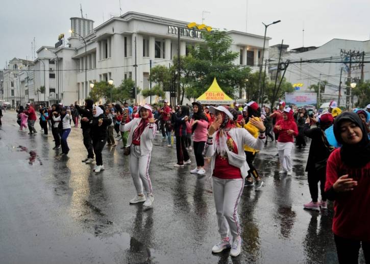 CFD Medan Dimeriahkan Dengan Lomba Senam Hajar Serangan Faja