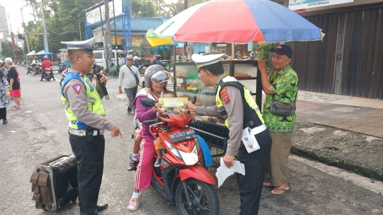 Sosialisasi Tertib Lalu Lintas di Jalan Sutomo, Ini Kata Ipda Lukman