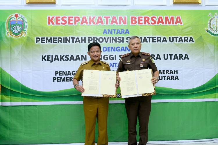 Pemprov  dan Kejaksaan Tinggi Sumut Teken Kerja Sama Penagihan Tunggakan Pajak Daerah