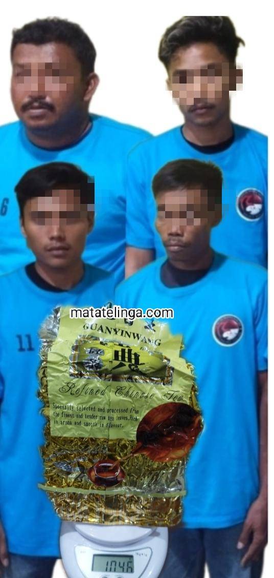 Empat Tersangka Kurir Narkoba Diciduk Sat.Res Narkoba Polres Asahan