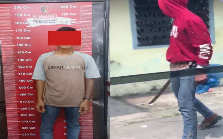 Unit Reskrim Polsek Medan Baru Amankan Pelaku Pengancaman Terhadap IRT