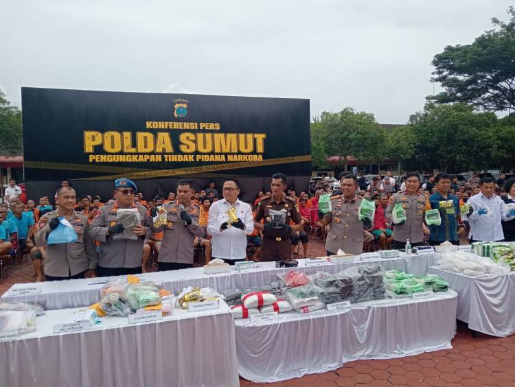 Polda Sumut Tangkap 105 Jaringan Narkoba, 114,67 kg sabu siap Edar Digagalkan
