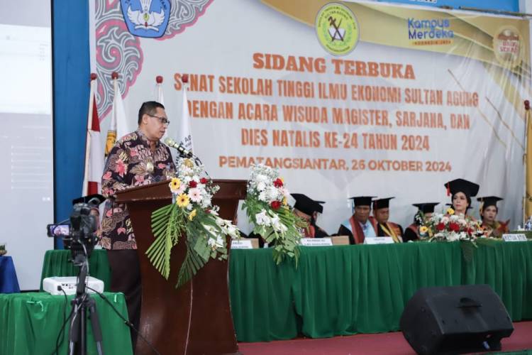 Pjs Wali Kota Siantar Hadiri Sidang Terbuka STIE Sultan Agung Siantar