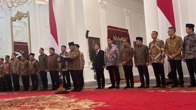 Ini Dia Nama Menteri Kabinet Merah Putih