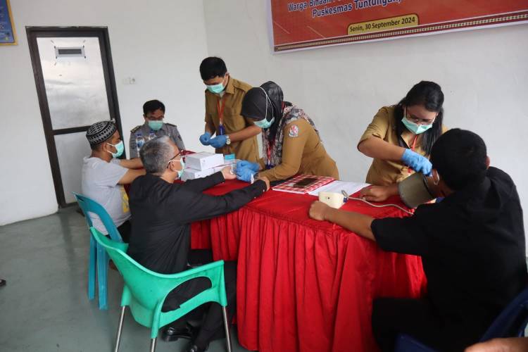 Lapas Pancur Batu Lakukan Skrining TBC,HIV dan Hepatitis bersama Puskesmas Tuntungan