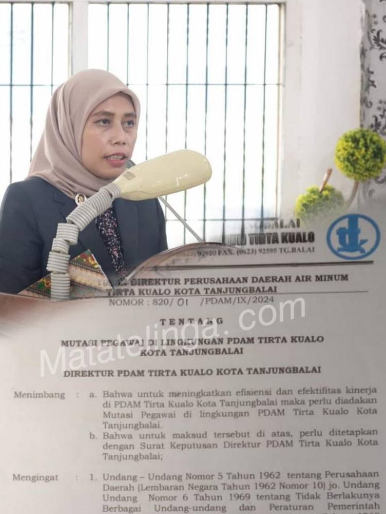 Bahh.!!  Pjs Direktur PDAM Tanjungbalai Lakukan Mutasi, Pemkot Tak Tahu