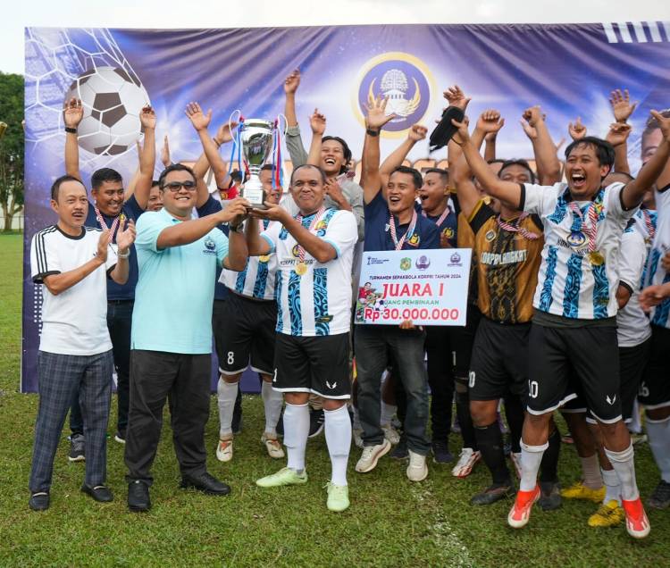 Turnamen Sepak Bola Korpri Tahun 2024 Berakhir, Langkat Boyong Piala Bobby Nasution