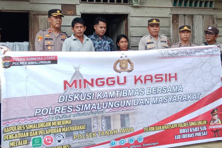 Kapolsek Tanah Jawa Gelar Minggu Kasih, Bagikan Sembako dan Jalin Silaturahmi dengan Warga di Nagori Baliju