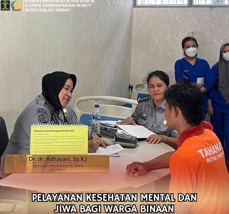 Rutan Kelas I Medan Berikan Pelayanan Jiwa Bagi Warga Binaan