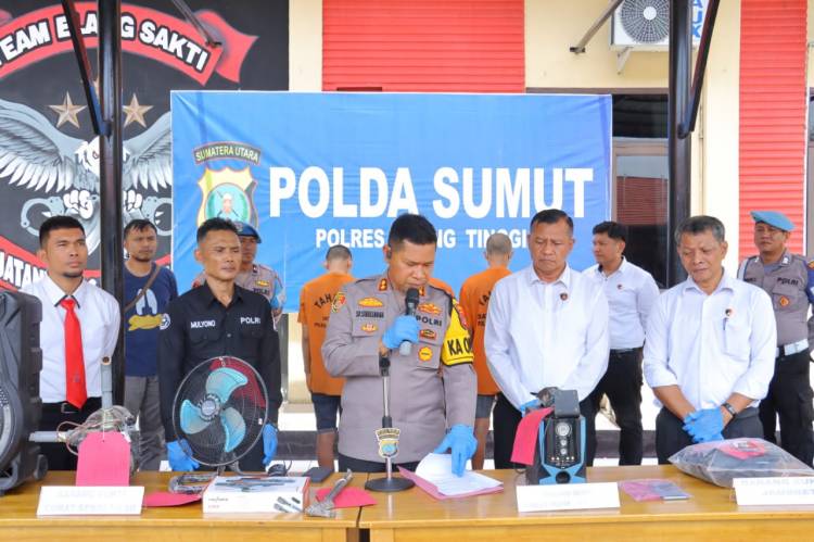 Polres Tebingtinggi Gelar Pengungkapan Kasus Selama Bulan Oktober