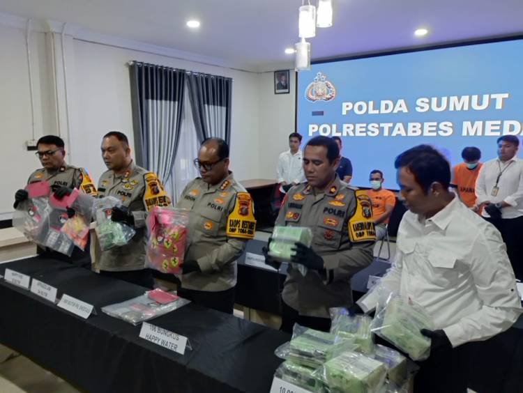 Polrestabes Medan Sita 10 Sabu dan Seribuan Pil Ekstasi