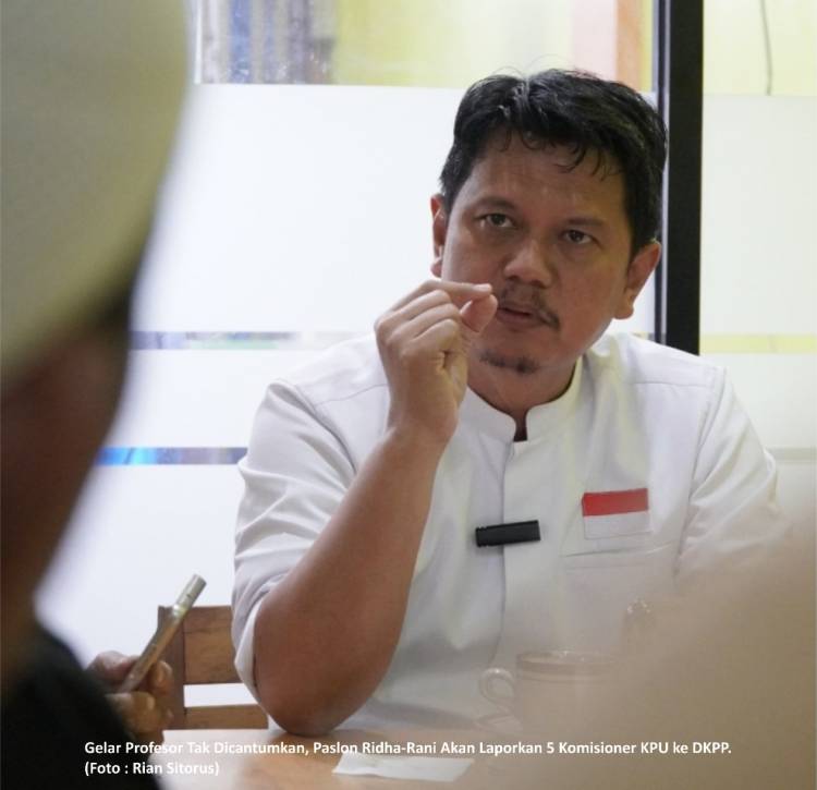 Tidak Cantumkan Gelar Professor,Calon Paslon Walikota Medan No.2 Laporkan 5 Komisioner KPU Ke DKPP