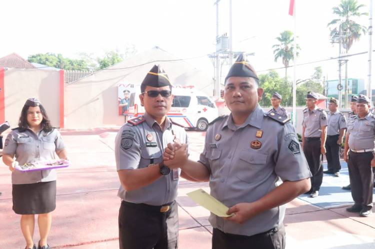 Semangat PASTI, Lapas Pancur Batu Gelar Apel dan Penyematan Pangkat
