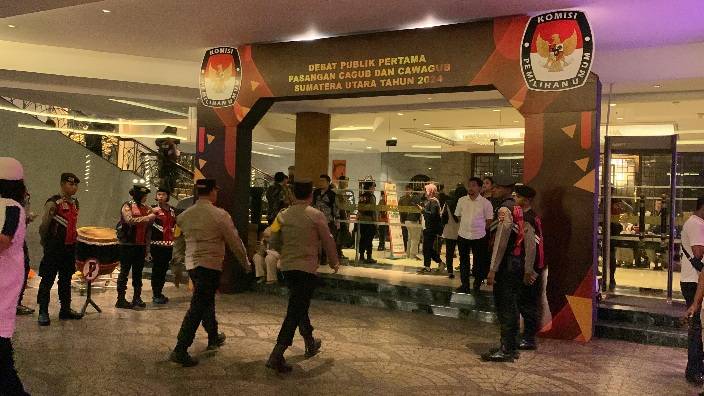 Polda Sumut Siagakan 384 Personil untuk Pengamanan Debat Cagub dan Cawagub di Medan