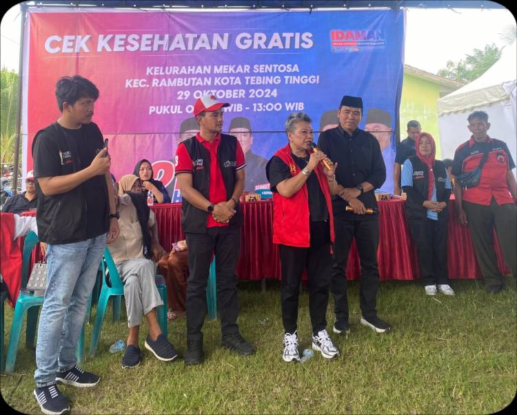 Temu warga Tebing Tinggi Ribka Tjiptaning Ajak Warga Pilih Paslon PDI Perjuangan